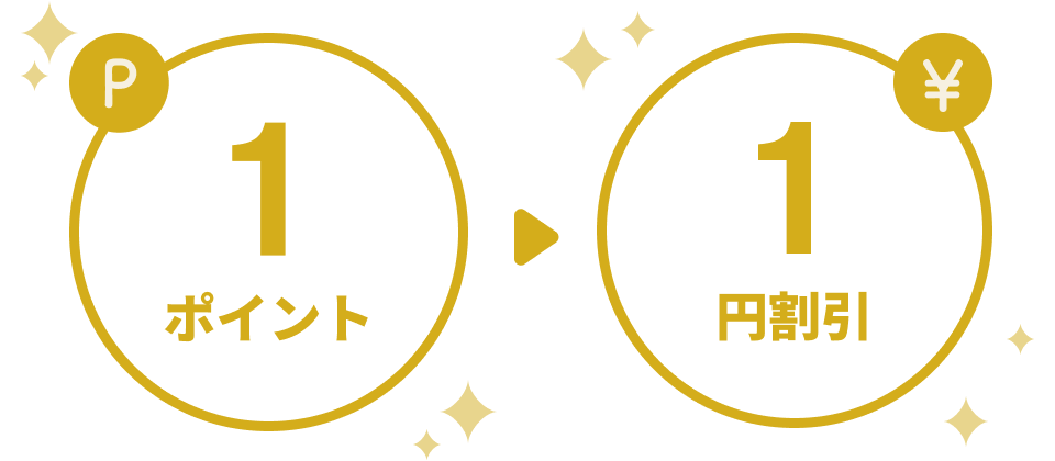 マルイの店舗や通販での精算時に1ポイント=1円換算で割引がご利用いただけます。